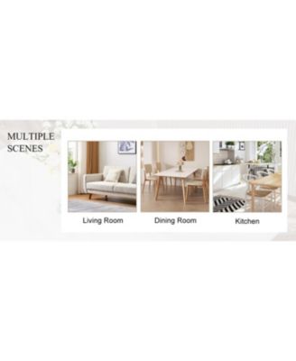 Table and chair set, textured top in vintage retro grey wood grain desktop, black metal legs. Dining chair with white faux leather backrest cushion with black metal legs.