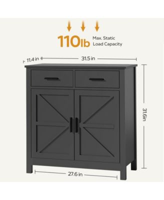 Streamdale Modern Farmhouse Storage Buffet Cabinet with Drawers and Doors