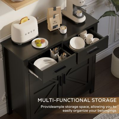 Streamdale Modern Farmhouse Storage Buffet Cabinet with Drawers and Doors