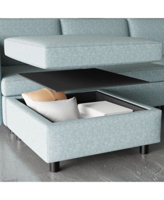 Modular Sectional Sofa, Convertible Sofa Seat With Storage, Sleeper Sectional Sofa Set, Fabric Flexible Modular Combinations for Living Room