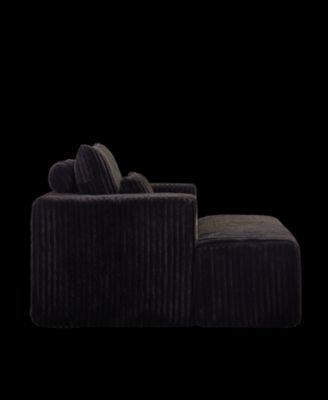 Corduroy Sponge Lounge Chair with Footrest
