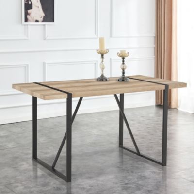 Streamdale Rustic Industrial Dining Table (55x31x30in