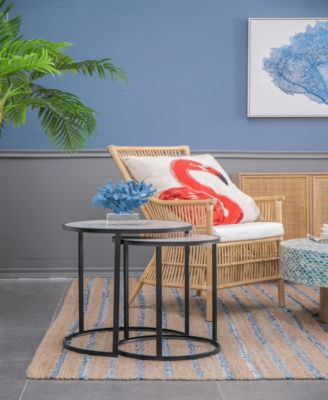 Metal Frame Round Stacking End Tables