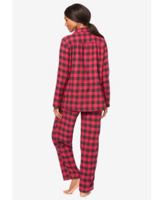 Plus Size Classic Flannel Pajama Set