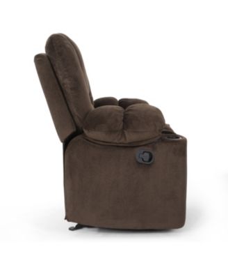 Recliner with Fabric and Cup Holders
