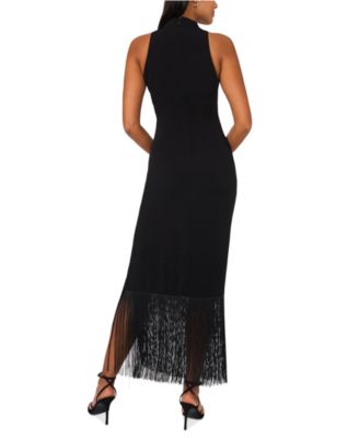 Parker Women's Fringe-Trim Sleeveless Maxi Dress - Macy's