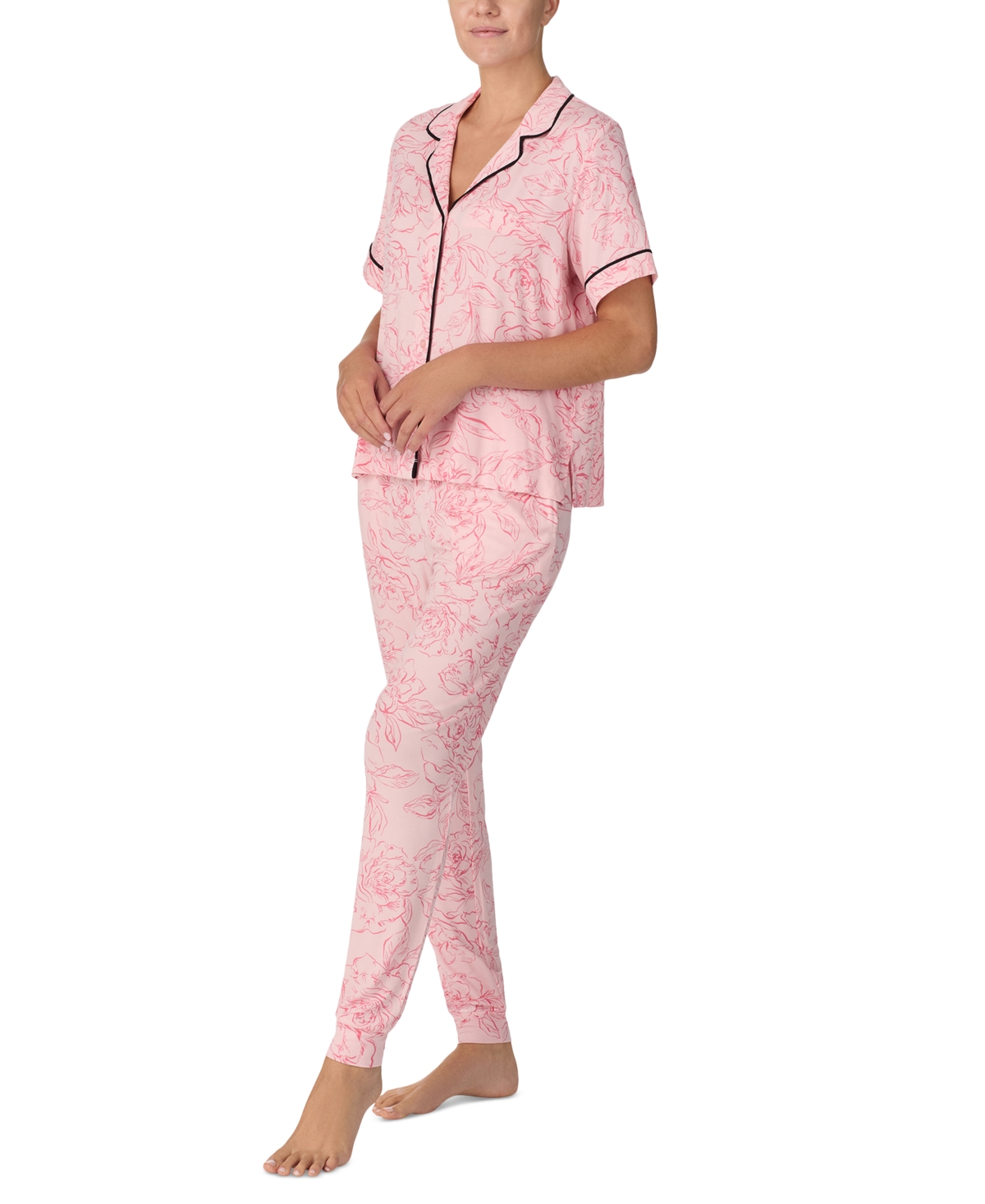 Sanctuary Women's Short-sleeve Pajama Set In Blush Floral