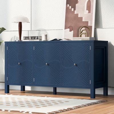Streamdale Elegant 3-Door Sideboard with Curved Swirls