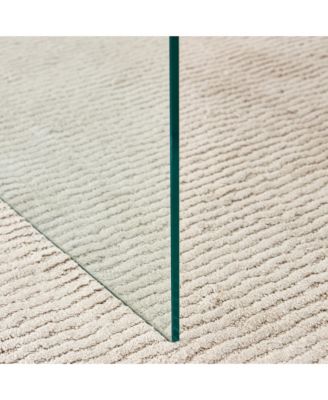 Streamdale Modern Glass and Fiberboard Coffee Table