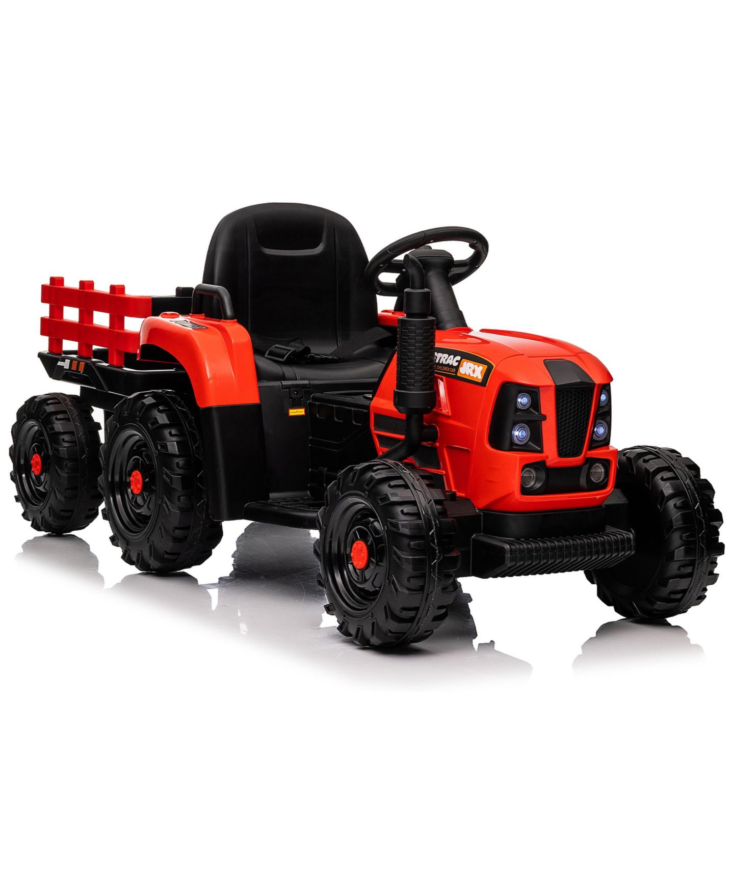 Детская игрушка Streamdale Furniture Streamdale 24V Electric Ride On Tractor with Trailer and Remote, цвет: Красный — фото 6