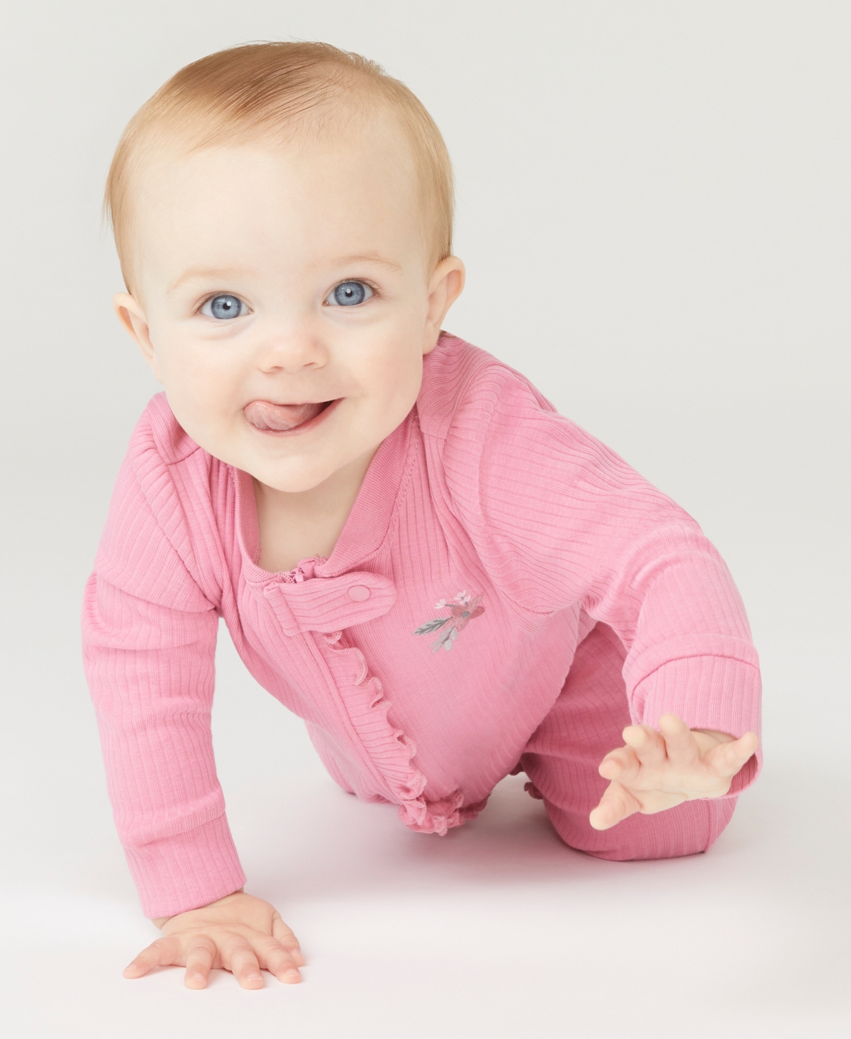 Huggies Baby Girls Organic Rib Coverall