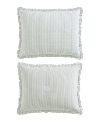 Oxford Stripe Reversible 2-Pc. Quilt Set, Twin