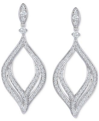 Diamond Drop Earrings (1/2 ct. t.w.) in 10k White Gold