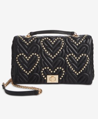 I.N.C. International Concepts - Soft Small Ajae Quilted Studded Heart Shoulder Bag