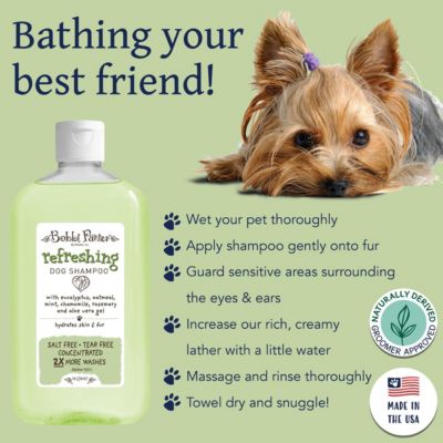 (Botanical) REFRESHING DOG Shampoo Eucalyptus Oil, Mint Oil, Oil Oat, Chamomile, Rosemary, Aloe Vera