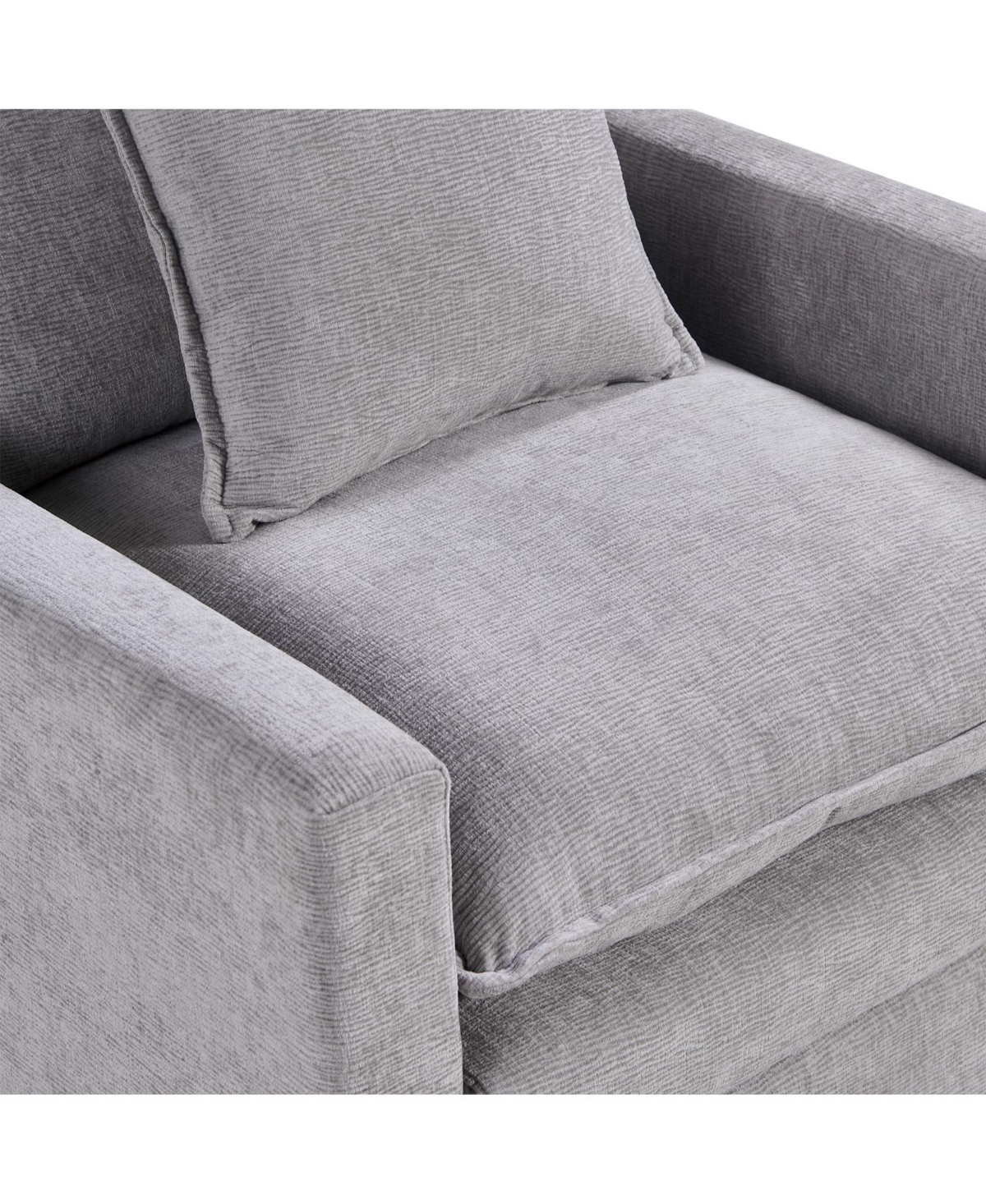 Streamdale Furniture Chenille Fabric Comfy Deep Single Seat Sofa Upholstered Reading Armchair Living Room