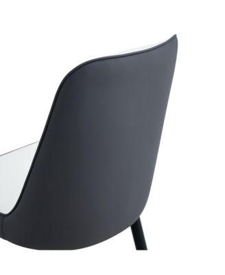 Table and chair set.Modern rectangular dining table with black textured stickers glass tabletop and gold plated metal legs.Paired with 6 comfortable chairs with PU seats and black metal legs.