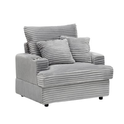 Streamdale Cozy 39" Spring Armchair & Ottoman Set