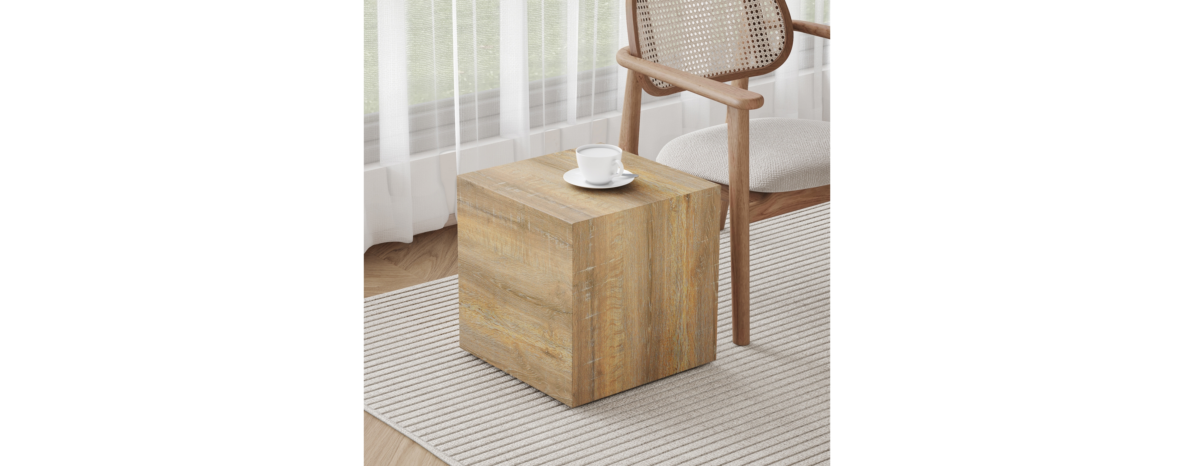 Streamdale Furniture Elevate your living space with this square modern Mdf coffee table that showcases smooth, light wood color texture patterns. It i