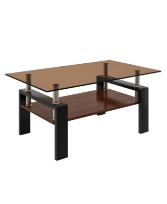 Glass Top Rectangle Table for Living Room