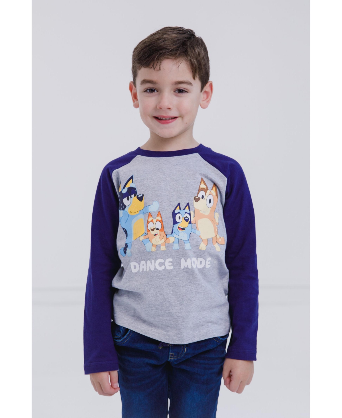 Bluey Toddler Boys Matching Family Long Sleeve T-Shirt -/ gray