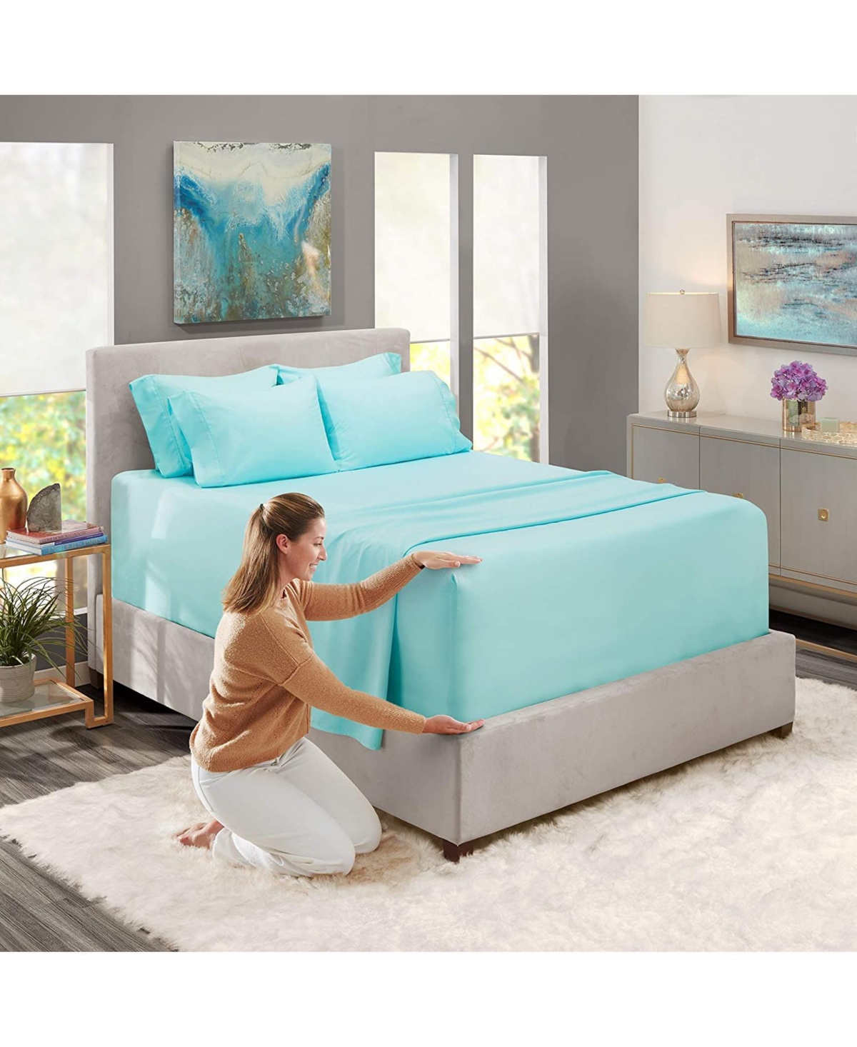 Clara Clark Ultra Soft Extra Deep Pocket 6 Piece Sheet Sets - - Yellow