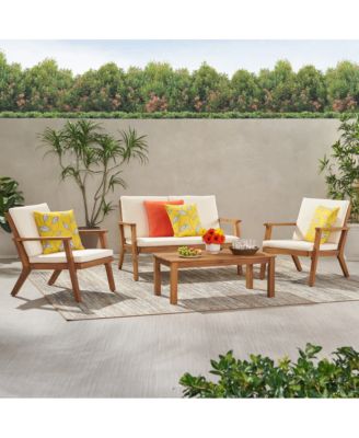 Streamdale Temecula 4-Seater Acacia Wood Chat Set