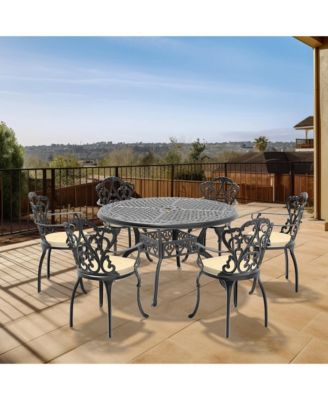 Streamdale 7-Piece Cast Aluminum Patio Set w/ Cushions