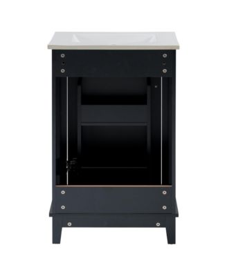 Modern Bathroom Vanity with Ceramic Basin (20x15.5x33.3")