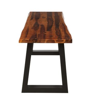 Solid Acacia Wood Patio Bench Dining Bench Seating Chair