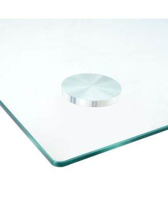 Elegant Rectangular Glass Table Modern Minimalism, Easy Assembly