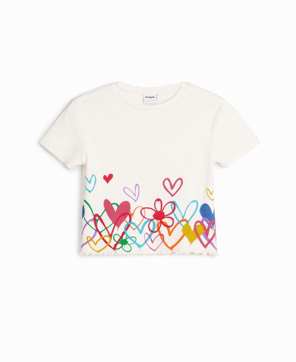Desigual Girls Girls's Heart illustrations T-shirt