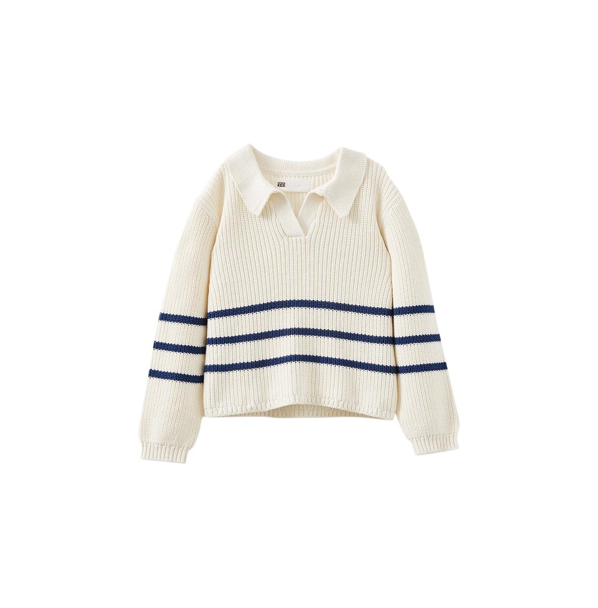 Cotton On Girls Little/Big Vida Knit Jumper -vintage navy stripe