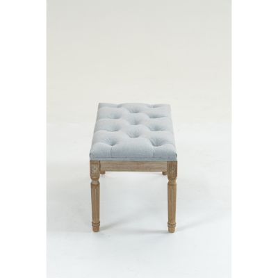 32" French Vintage Upholstered Bench