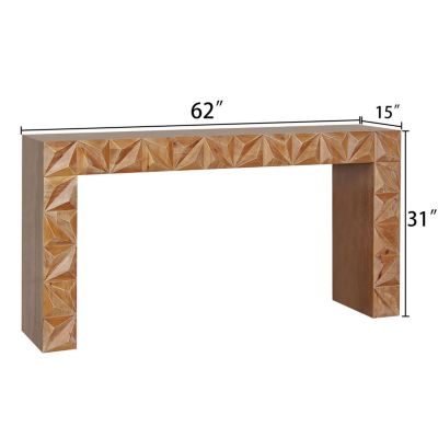 Modern Geometric Wooden Console Table