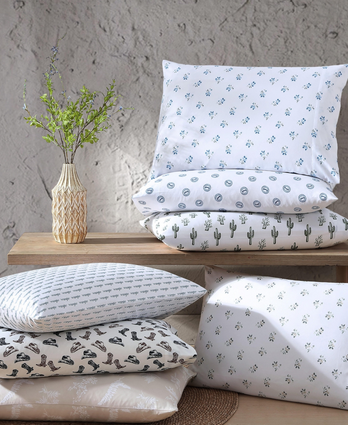 Wrangler Closeout!  Microfiber 4-pc. Sheet Set, King In Sketchy Ditsy Green