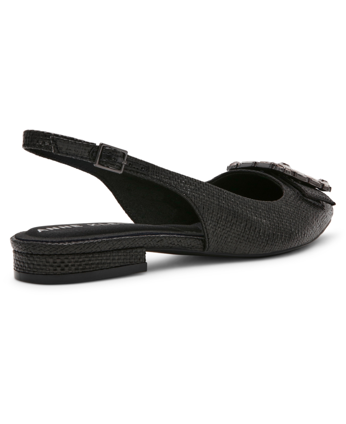 Anne Klein Women's Kenni Embellished Buckle Slingback Flats
