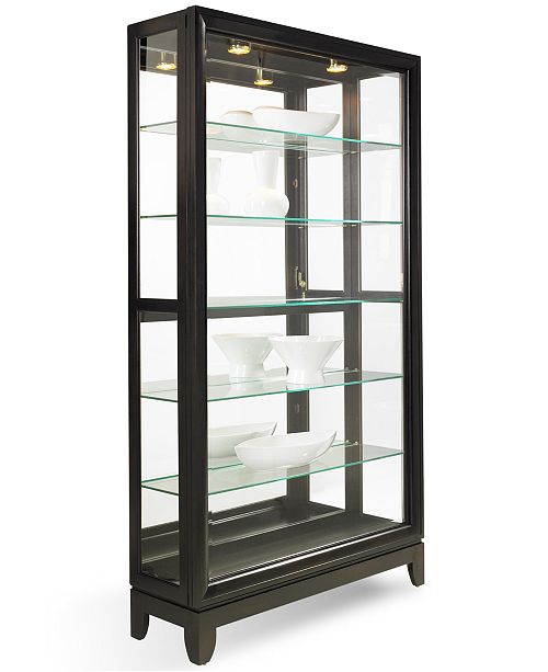 Furniture Drake Dual Slide Contemporary Curio Cabinet Reviews