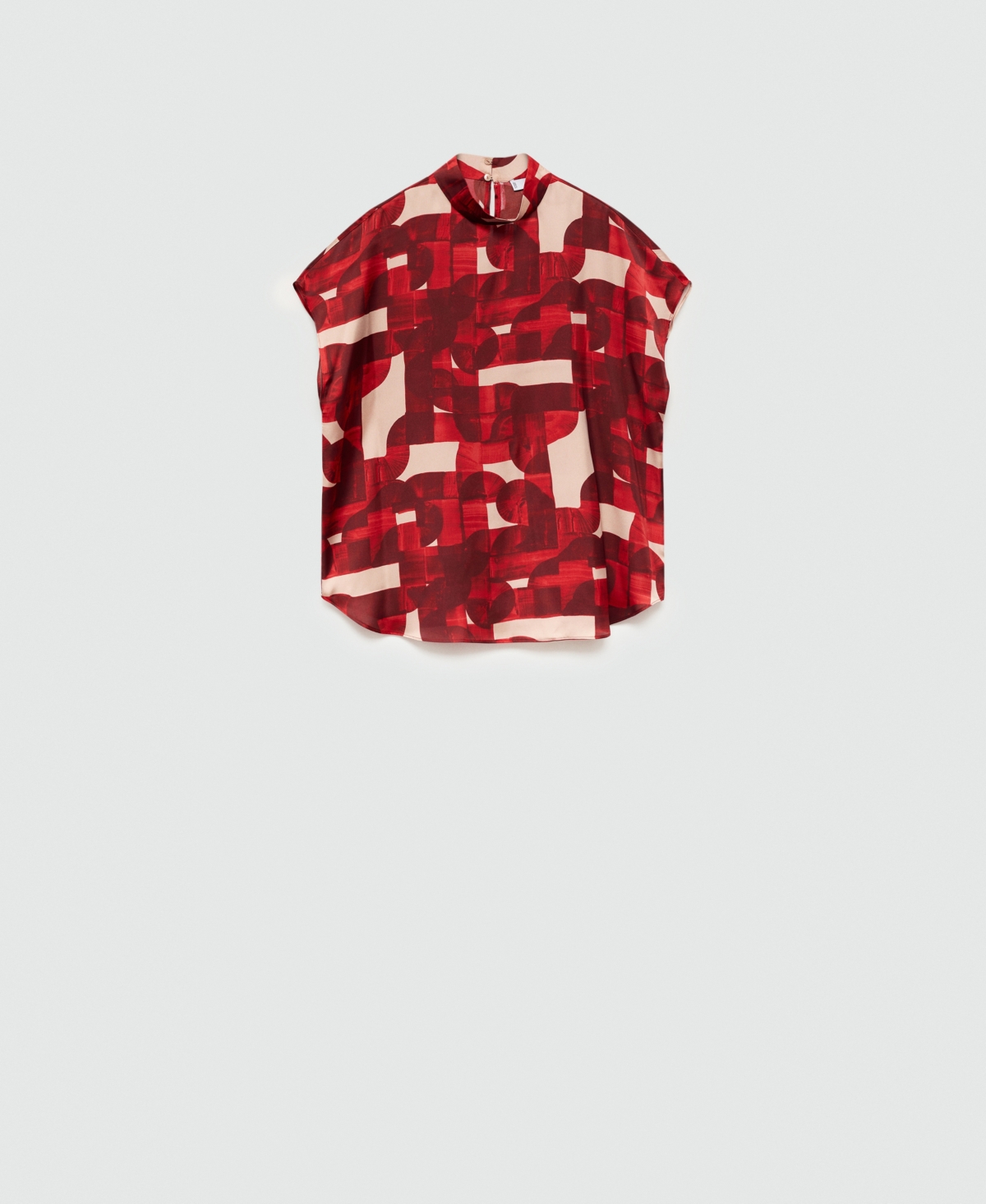 Mango Women's Short Sleeve Printed Blouse