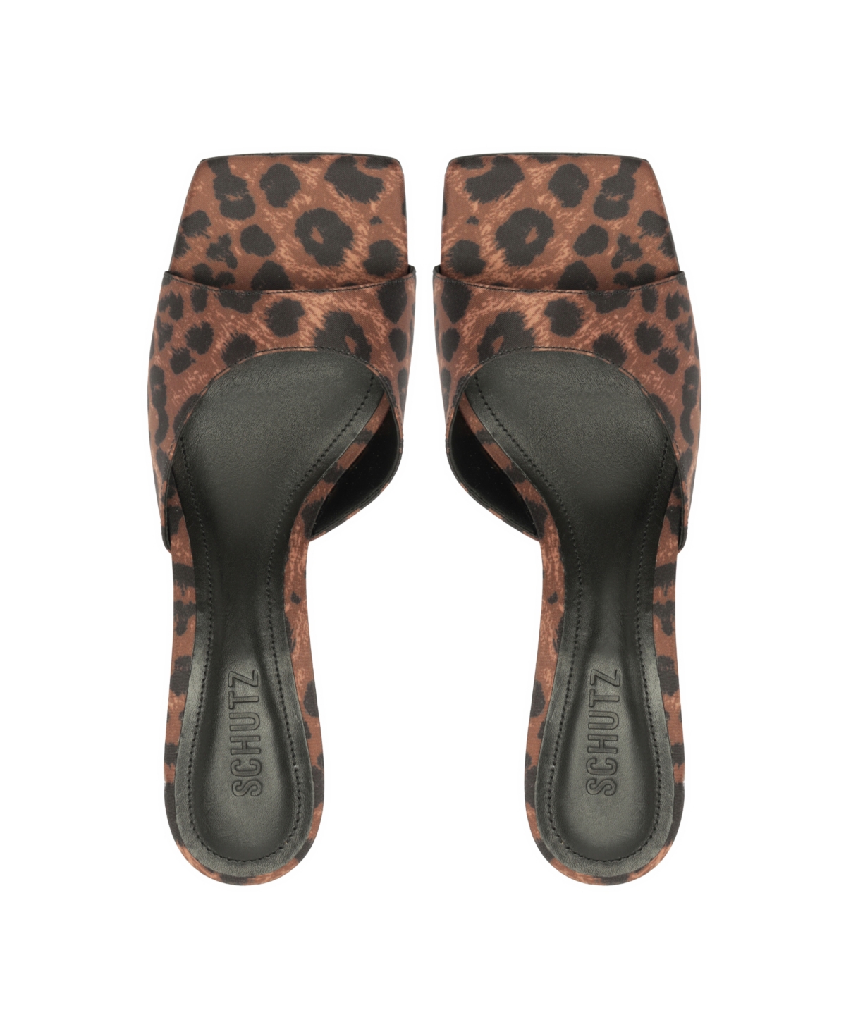 Schutz Dethalia Pin Heel Slide Sandal In Animal Print