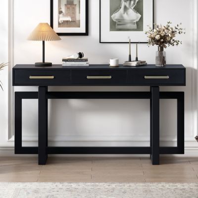 Elegant Extra-Long Console Table with 3 Drawers
