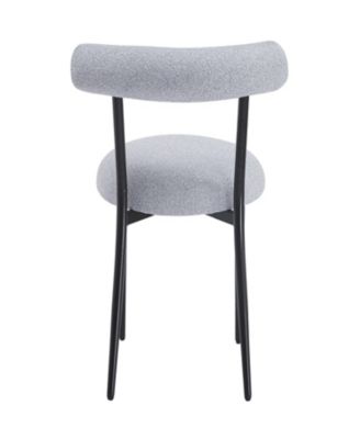 Modern Toothpick Dining Chairs with Curved Backs (Set of 2)