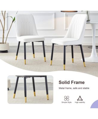 Table and chair set.Modern Extendable MDF Dining Table.The table has a telescopic design, suitable for gatherings of different size.Paired with 6 chairs with PU cushions and black metal legs.