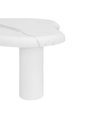 Cloud Coffee Table Classic Modern Marbling Tea Table, Irregular Indoor End Table For Living Room Apartment Free Shape with 3 Legs