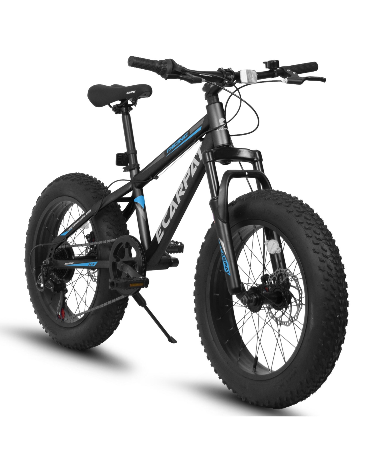 Streamdale Furniture 20 inch Fat Tire Bike Adult/Teen Full Shimano 7 Speed Mountain Bike, Dual Disc Brakes, High Carbon Steel Frame, Front Suspension,