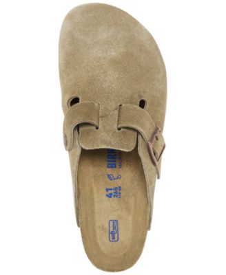 Men's Boston Soft Footbed Suede Leather Clogs from Finish Line