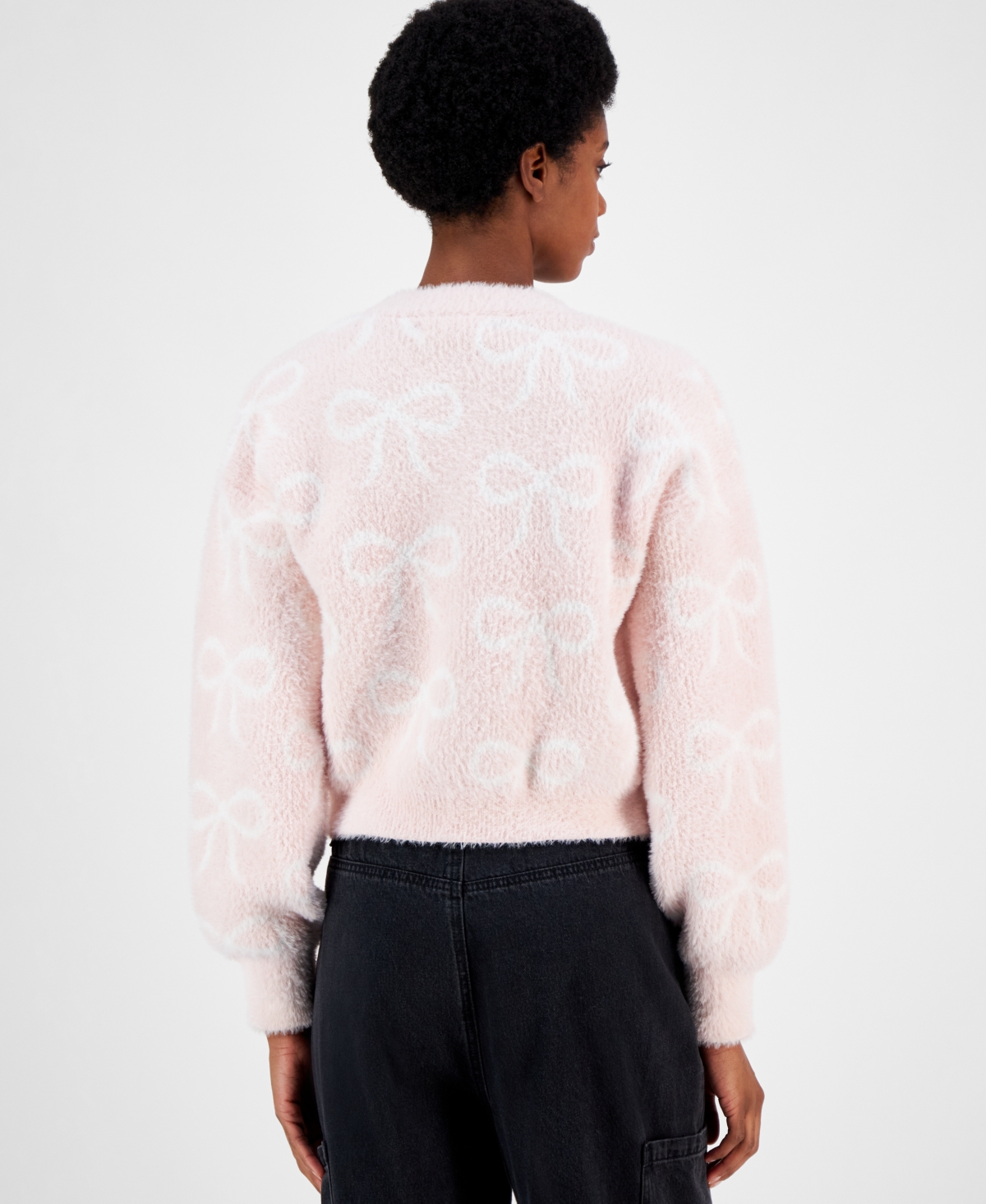 売れ筋商品|||マッデンガール ニット&セーター アウター レディース Juniors' Lurex Eyelash Crewneck Sweater Icy Pink Madden Girl Juniors' Lurex Eyelash Crewneck Sweater In Icy