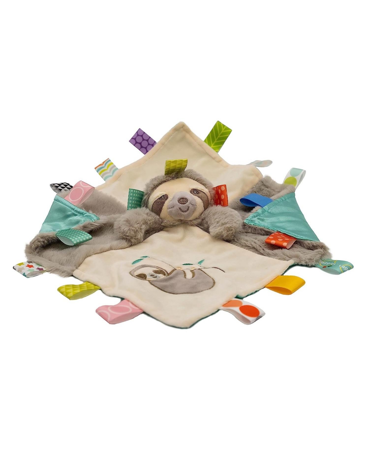 Mary Meyer Taggies Soothing Sensory Stuffed Animal Security Blanket, Molasses Sloth, 13 x 13-Inches - Assorted Pre-pack (See Table 9