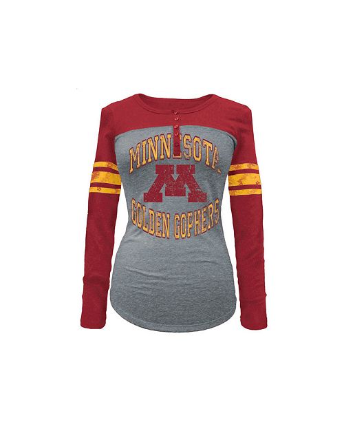 5th Ocean Women S Minnesota Golden Gophers Vintage Raglan T