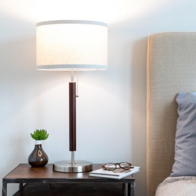 Carter Wood 26" LED Table Lamp Bundle (Set of 2)